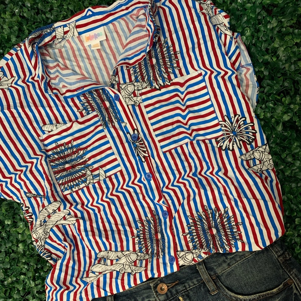 Lularoe Button Womens Top